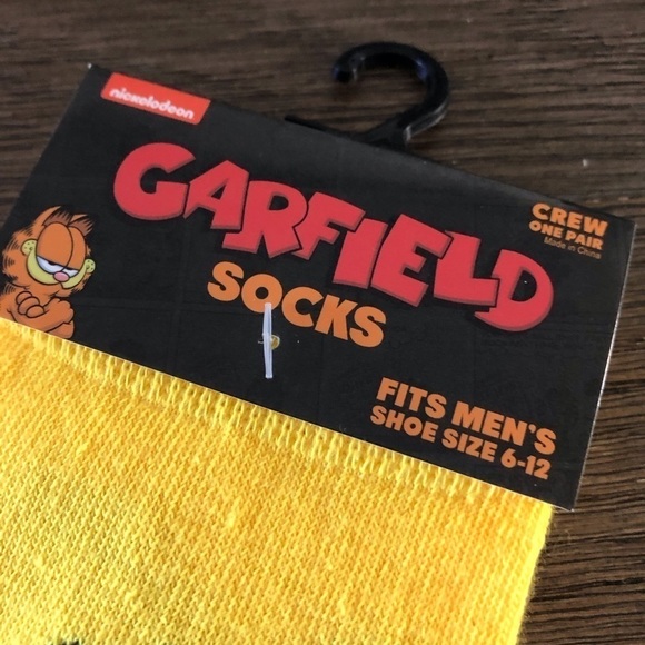 Nickelodeon: Garfield men’s crew socks size 6-12 - Picture 3 of 4